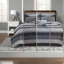 Ensemble de literie pour très grand lit 8 pièces Premium, multicolore noir, confort en coton moderne