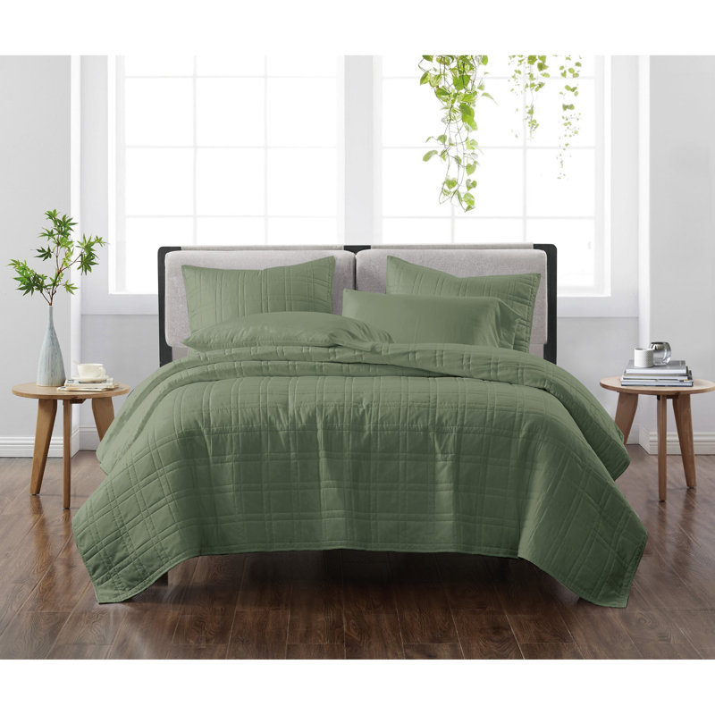 Courtepointe Cannon Heritage, Courtepointe double / grand et 2 taies décorative, Vert