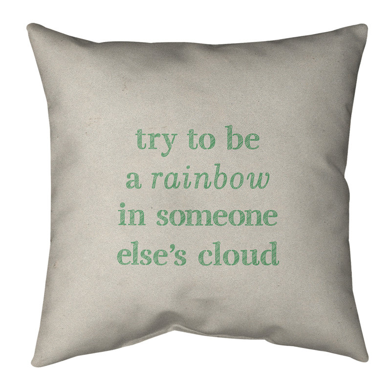 Coussin de sol, 28 po x 28 po, Blanc/vert
