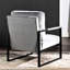 Fauteuil en velours avec structure en métal, gris, pour la vie, chambre à coucher, bureau gris-1093648086