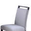 Ensemble de 2 chaises de salle à manger, siège en mousse gris anthracite, bois d'hévéa noir