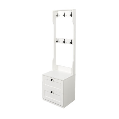 Rene Hall Tree with Storage Drawer & Coat Hooks by Winston Porter