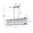 5-Light Chrome Crystal Rectangular Kitchen Island Chandelier