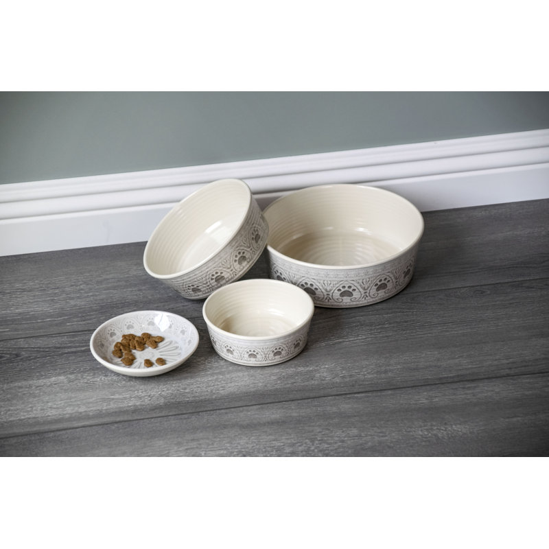 Margie Anti-Skid Pet Bowl, Medium (4.7cm), White