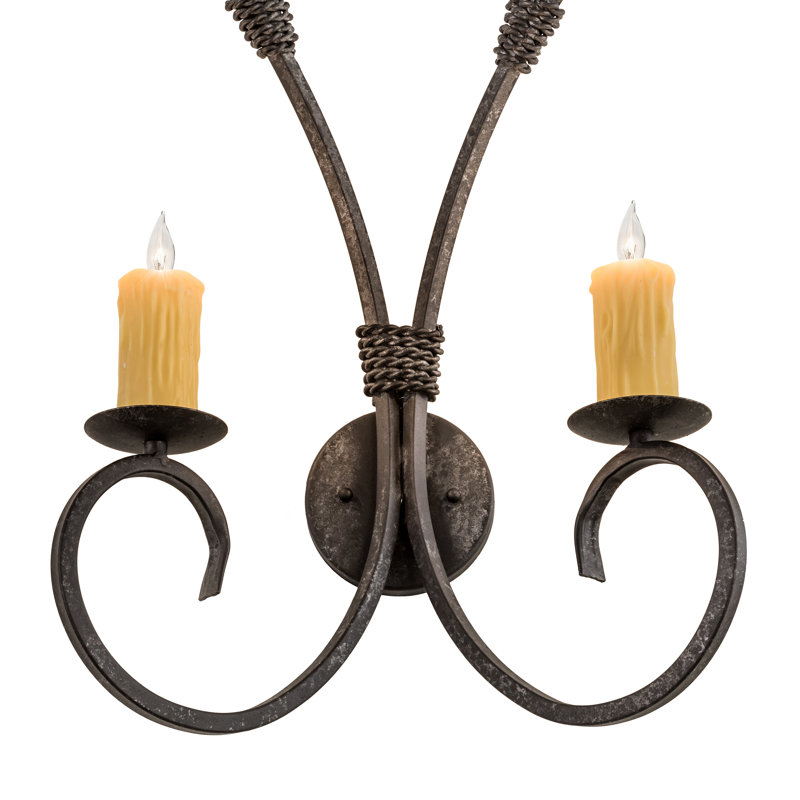 Sienna Steel Candle Wall Light