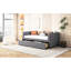 Lit de jour gris simple avec une nuit de repos et 2 tiroirs avec des tiroirs ergonomiques au design gracieux-1561456525