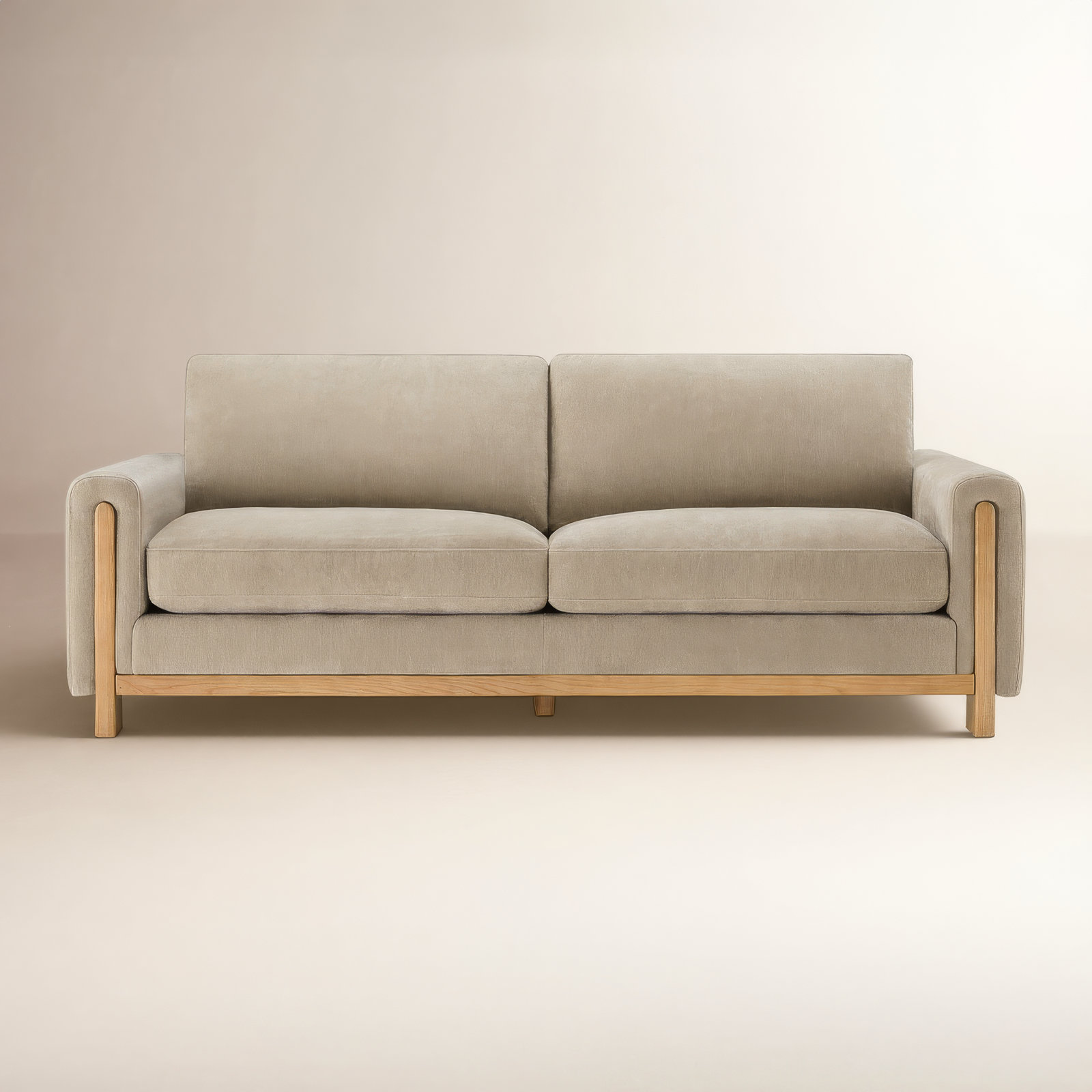 Adika 88" Upholstered Sofa, Capri Wicker Performance Chenille