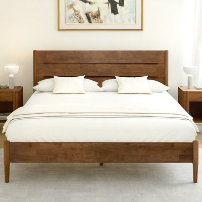 Solid Wood Panel Headboard Design