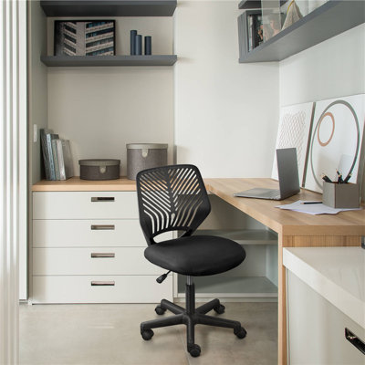 color Mid-Back Armless Mesh Padded Swivel Task Office Chair