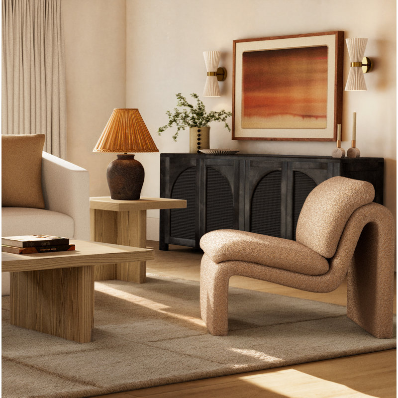Piara Upholstered Accent Chair, Oatmeal
