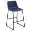 Ensemble de 2 chaises de comptoir rembourrées en similicuir Torence-1714328106