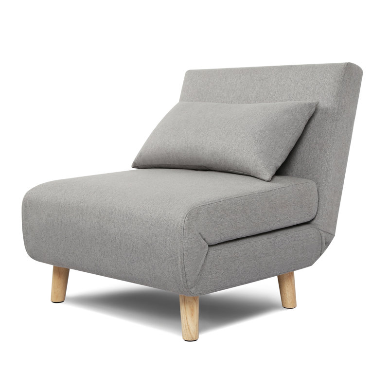 Nerissa Single 77cm Upholstered Tight Back Futon Chair