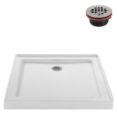 36'' W x 36'' D Square Acrylic Shower Base,  Drain Included