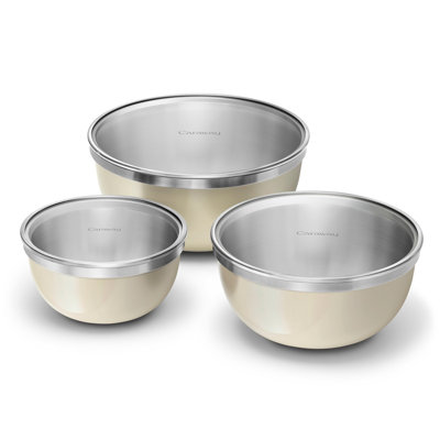 Ensemble de bols mélangeurs Carvi, Crème