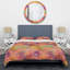 Ensemble de housse de couette en microfibre orange / mauve 2 pièces-678143400