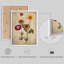"Art floral rustique brun, impression encadrée, affiches, petit art mural de salle de bain"-101825514-101825516