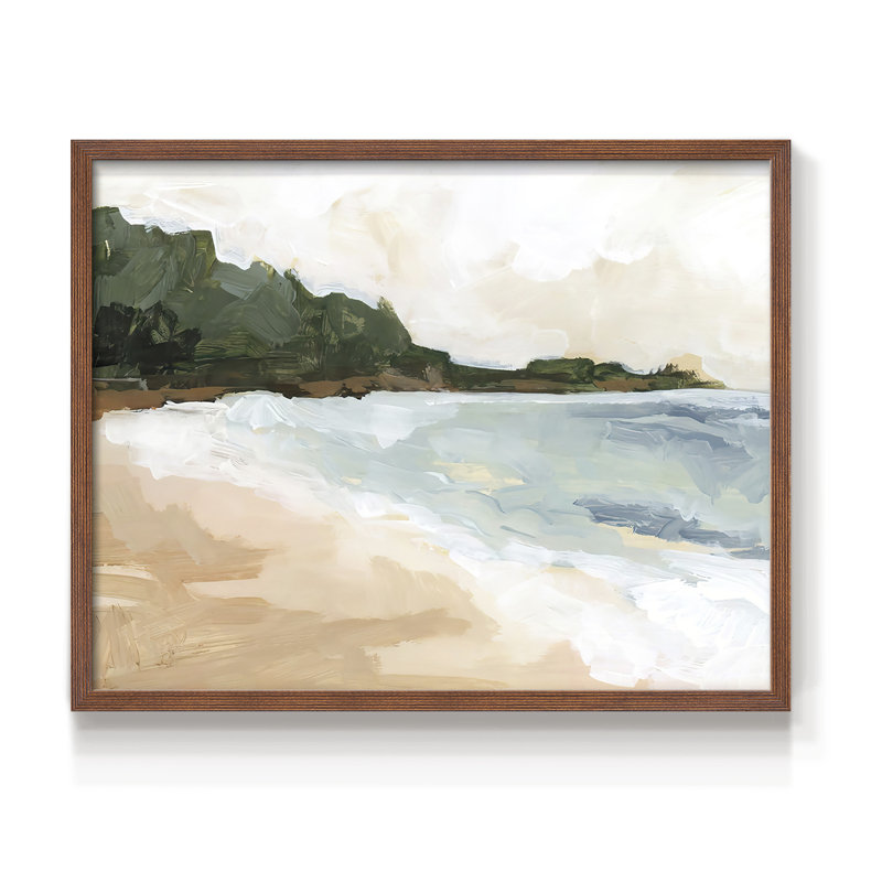 Cove Break I -Framed Print - Restickable, Noyer, H 11 po x l 14 po