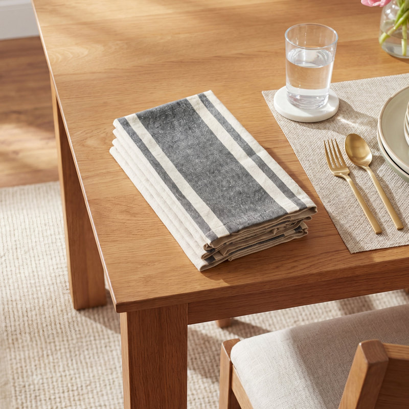 Brennon Cotton Striped Square Napkin