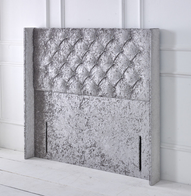 Upholstered Headboard, Silver, Single (3')