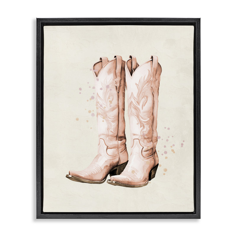 Cadre flottant Howdy Cowgirl, H 31 po x l 25 po, Cadre flottant noir de jais