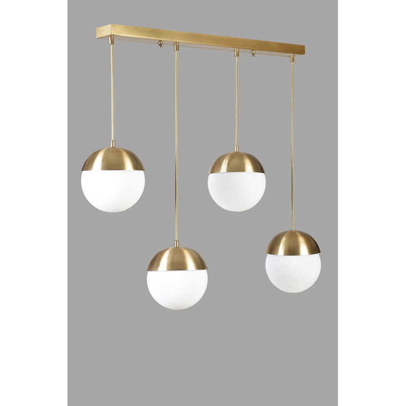 Chandle Chandelier, Gold/White