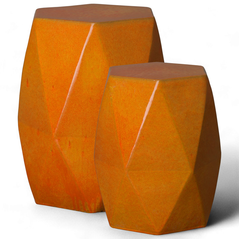 Ibtihal Garden Stool, Orange
