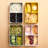 3 Sprouts - Silicone Lunch Bento Box for Kids - Food Storage Container - Yeti