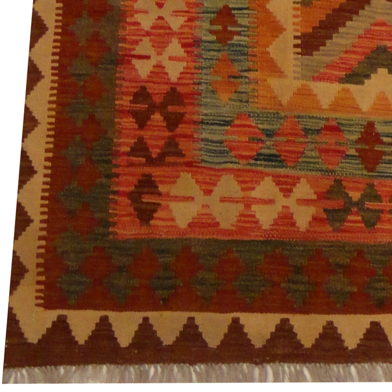 Azpeitia Southwestern Handmade Rust Area Rug