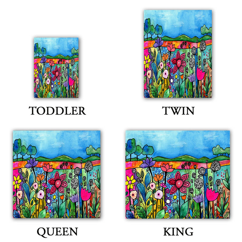 DiaNoche Queen Duvet Cover Sets Microfiber by Robin Mead - Our Town, Twin Duvet Cover + 1 Standard Sham