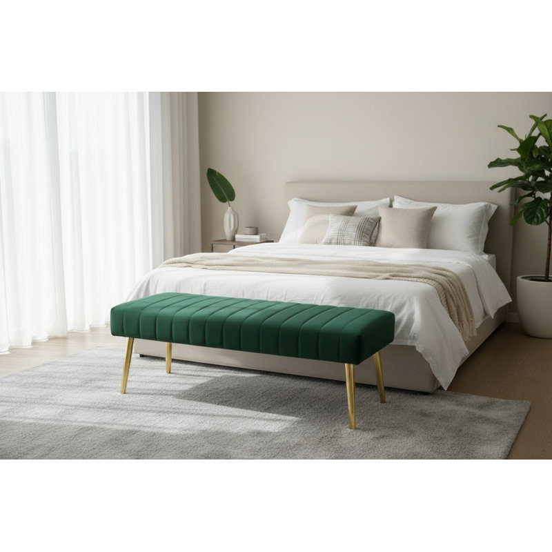Banc en simili cuir Hilda, Vert