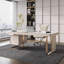 Ensemble de bureau moderne en pierre frittée haut de gamme avec chaise moderne-775401764