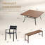Ensemble repas carré 59,1 "avec banc-1797765972