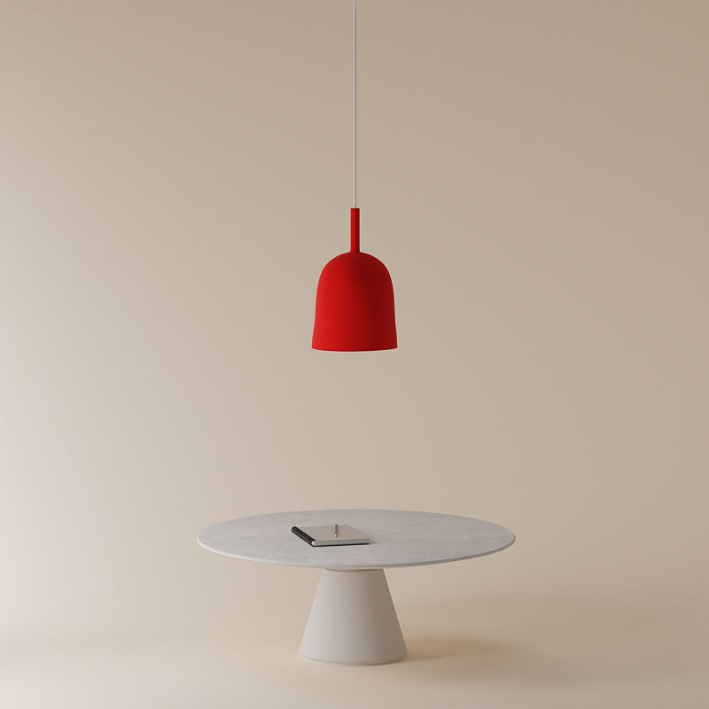 Vessel Pendant Light, Poppy, 18.5'' H x 9'' W x 9'' D, White