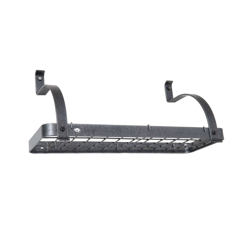 Steel Handcrafted Rectangle Wall Mounted Pot Rack