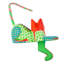 Figurine Bungalow Rose faite à la main en bois vert Alebrije