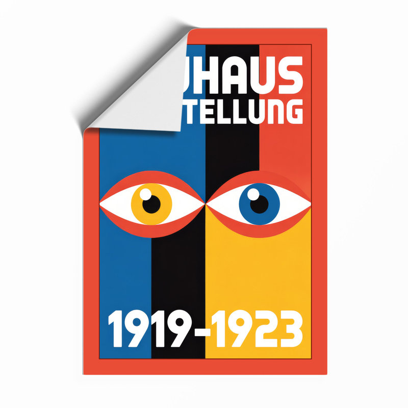 Bauhaus Eyes Geometric - Framed Print, Unframed, A1 - 84.1 x 59.4 cm