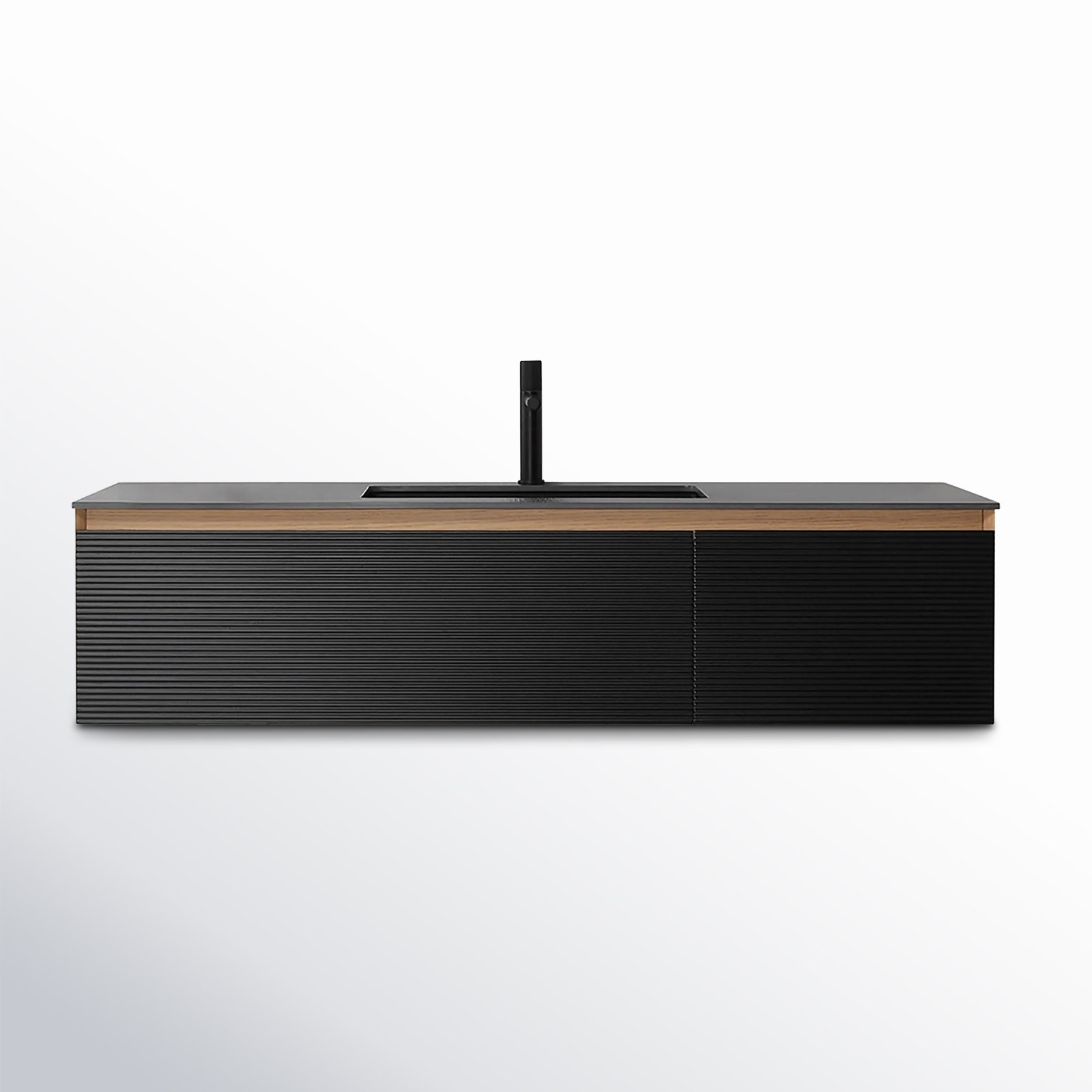 Diella 60'' Single Bathroom Vanity, Matte Black