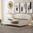 Cherry Finish Traditional Style Daybed With Attached Twin Trundle And Slat Kit Included Cherry Finish-1729380673-1729380678