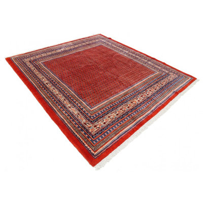Red Persian Antique Sarouk Mir 7'9" x 8'5"