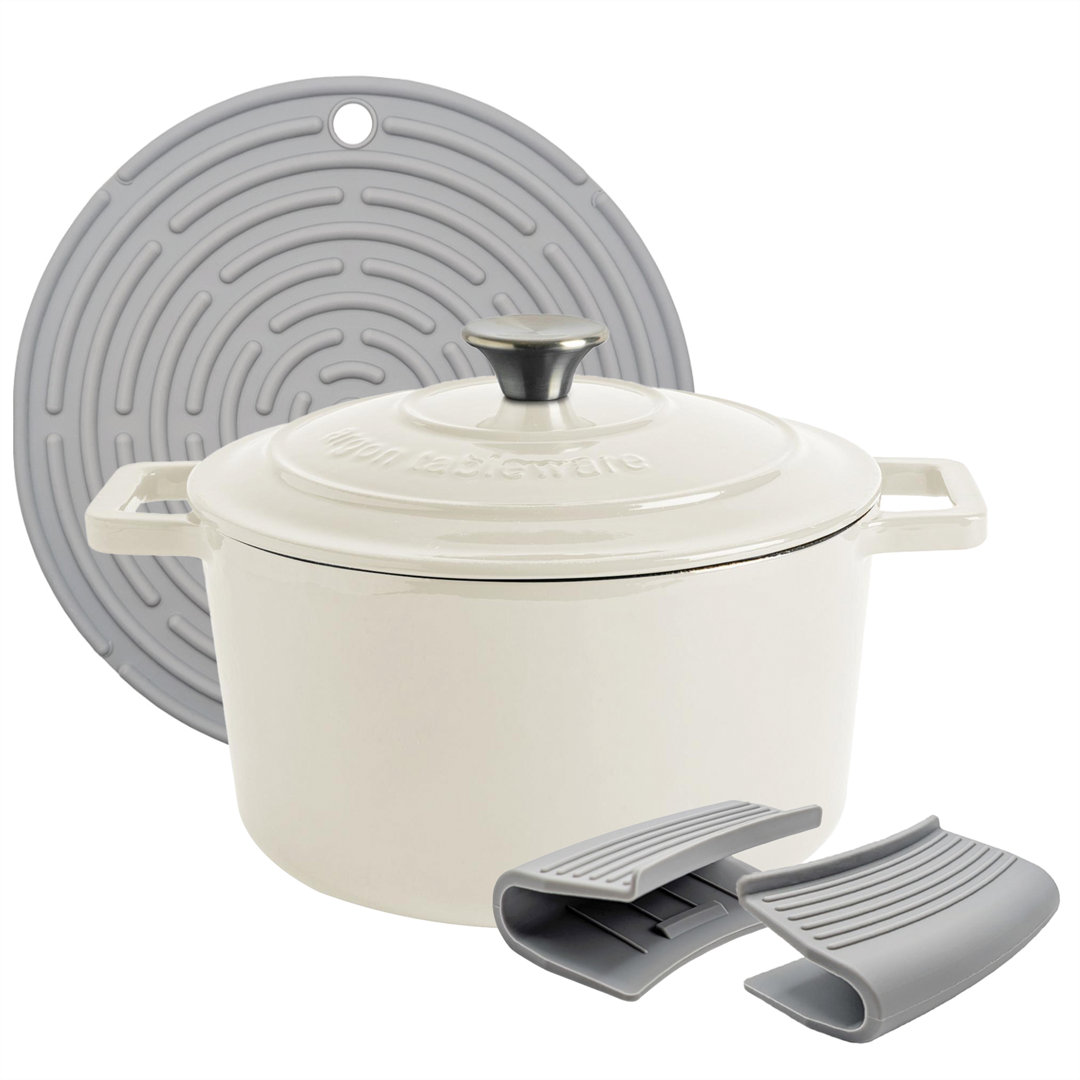 Argon Tableware - Round Cast Iron Casserole Dish
