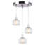 Luminaire suspendu en forme de dôme à 3 lumières Glassman-33199250-33199252