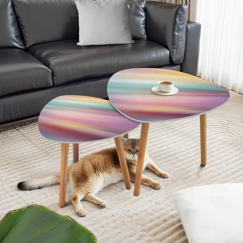 Ensemble de 2 tables gigognes Triangle Nesting