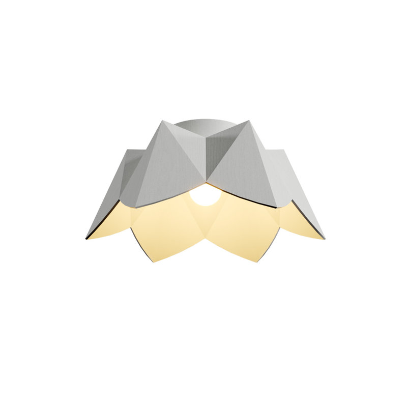 Plafonnier encastré 1 lumière Physalis, H 7,87 po x l 18,5 po x P 18,5 po, Blanc organique