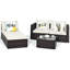 Ensemble de conversation pour patio en rotin 5 pièces avec repose-pieds et table basse-1077513836