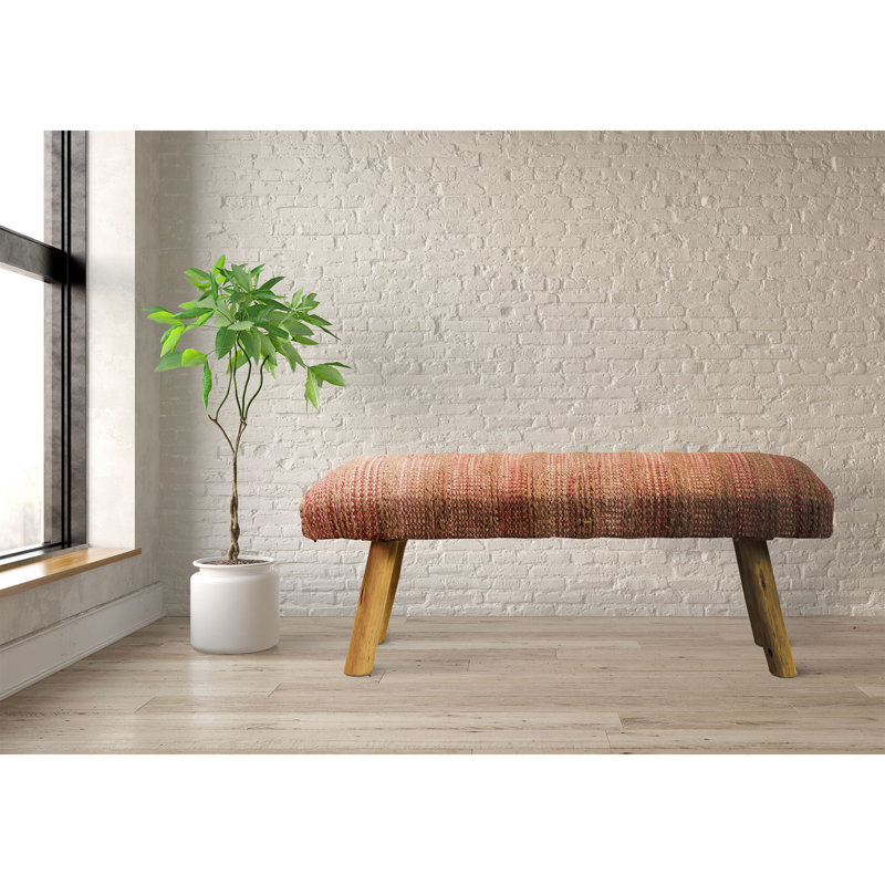 Banc d'appoint Modern Boho, Rouge / brun