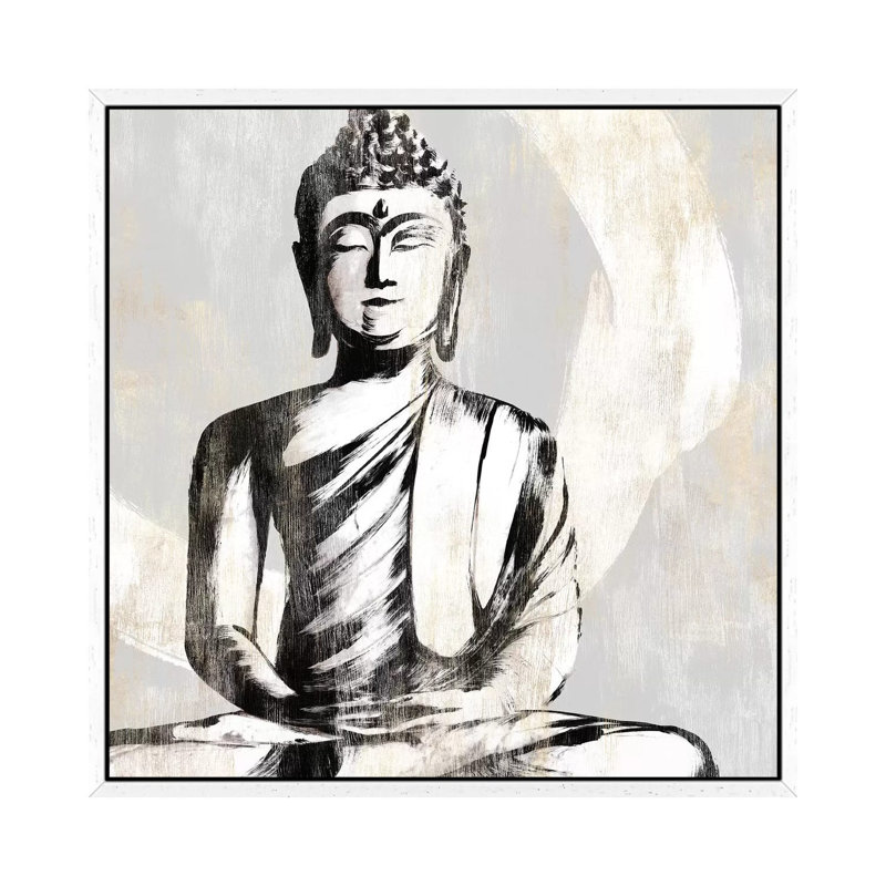 Buddha I by Isabelle Z - Print on Canvas, 45.72 cm H x 45.72 cm W, White Framed