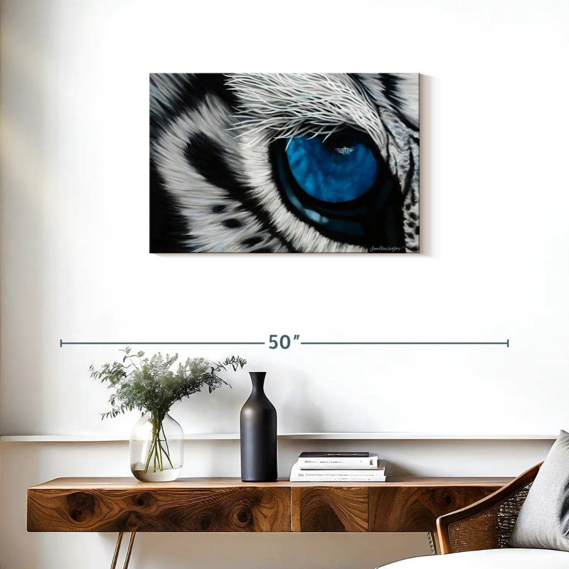Oeil de tigre bleu Brampt, H 20 po x l 30 po