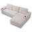 104 Inch Cloud Sectional Couch,Modern Modular Sectional Sofa with Deep Seat,Corduroy Boneless Couches with L-Shape Chaise for Living Room Bedroom,No Assembly Required-732090488-732090486