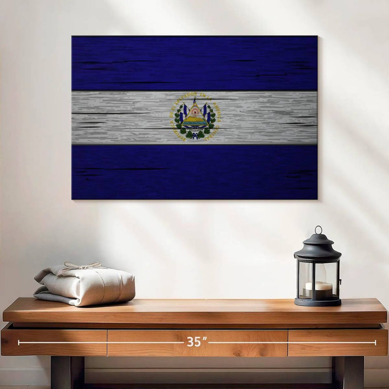 Drapeau Borges El Salvador, H 16 po x l 24 po