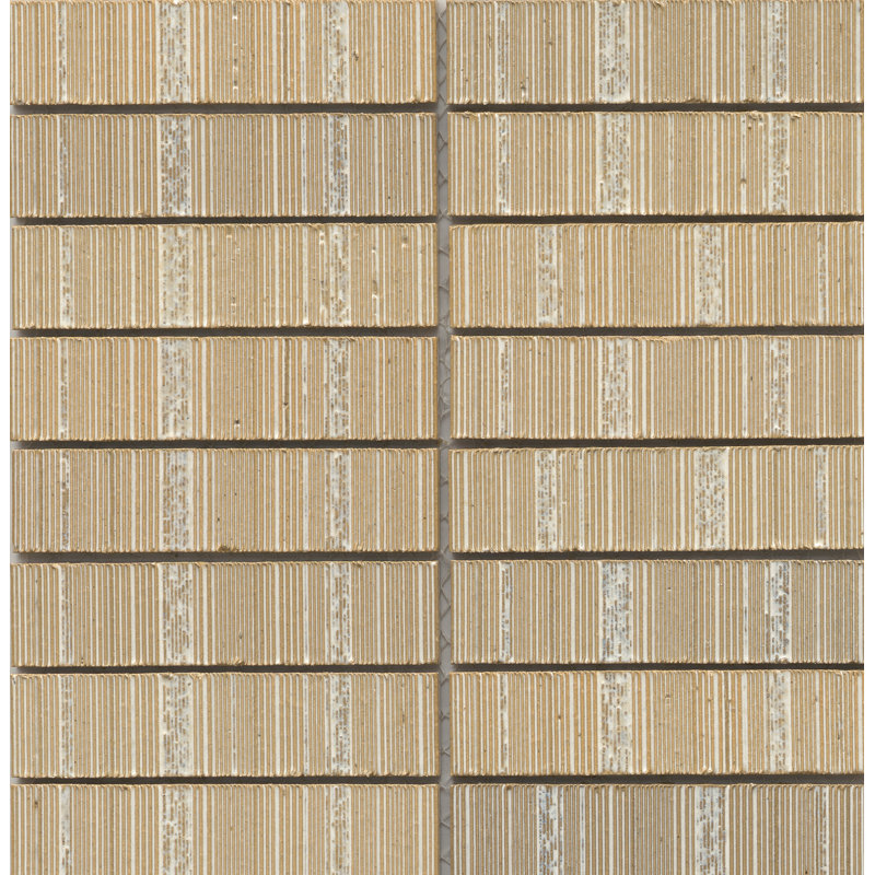 Newtro 12 x 12 Ceramic Decorative Accent Tile, Ivory